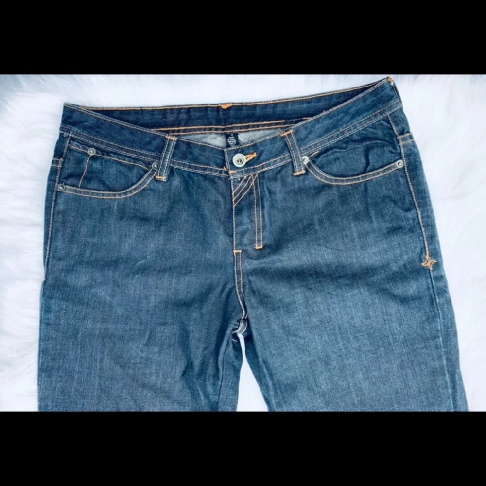 💋 SOLD💋 Hurley Dark Wash Midrise Straight Leg Jeans - Picture 5 of 9